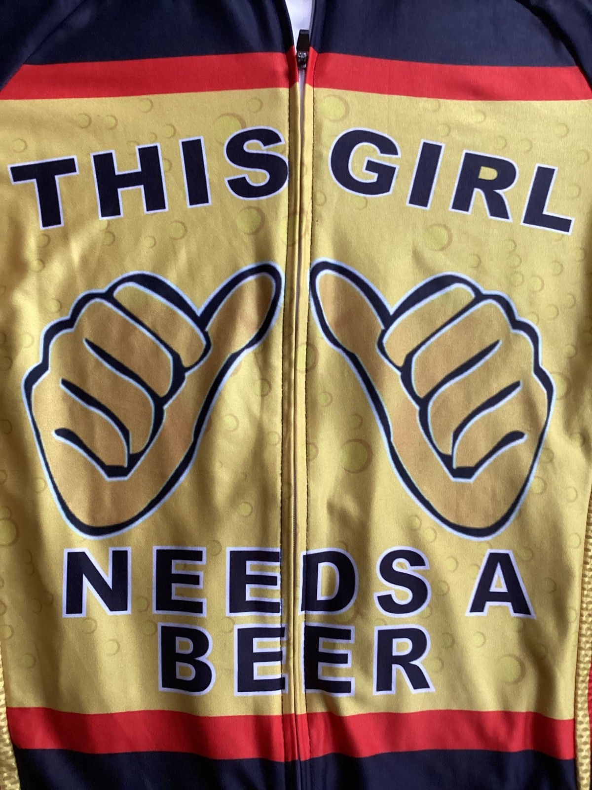 This Girl Needs A Beer Women’s 100% Polyester Cycling Jersey Small