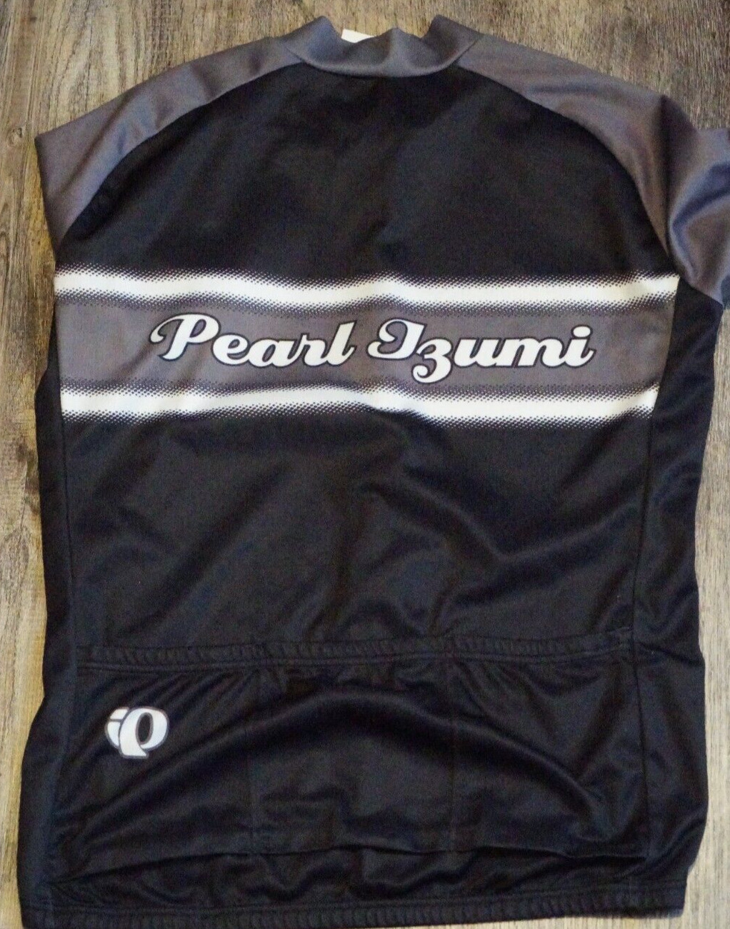 Pearl Izumi Cycling Bike Bicycle Jersey Shirt Mens Medium Black Gray 1/4 Zipper