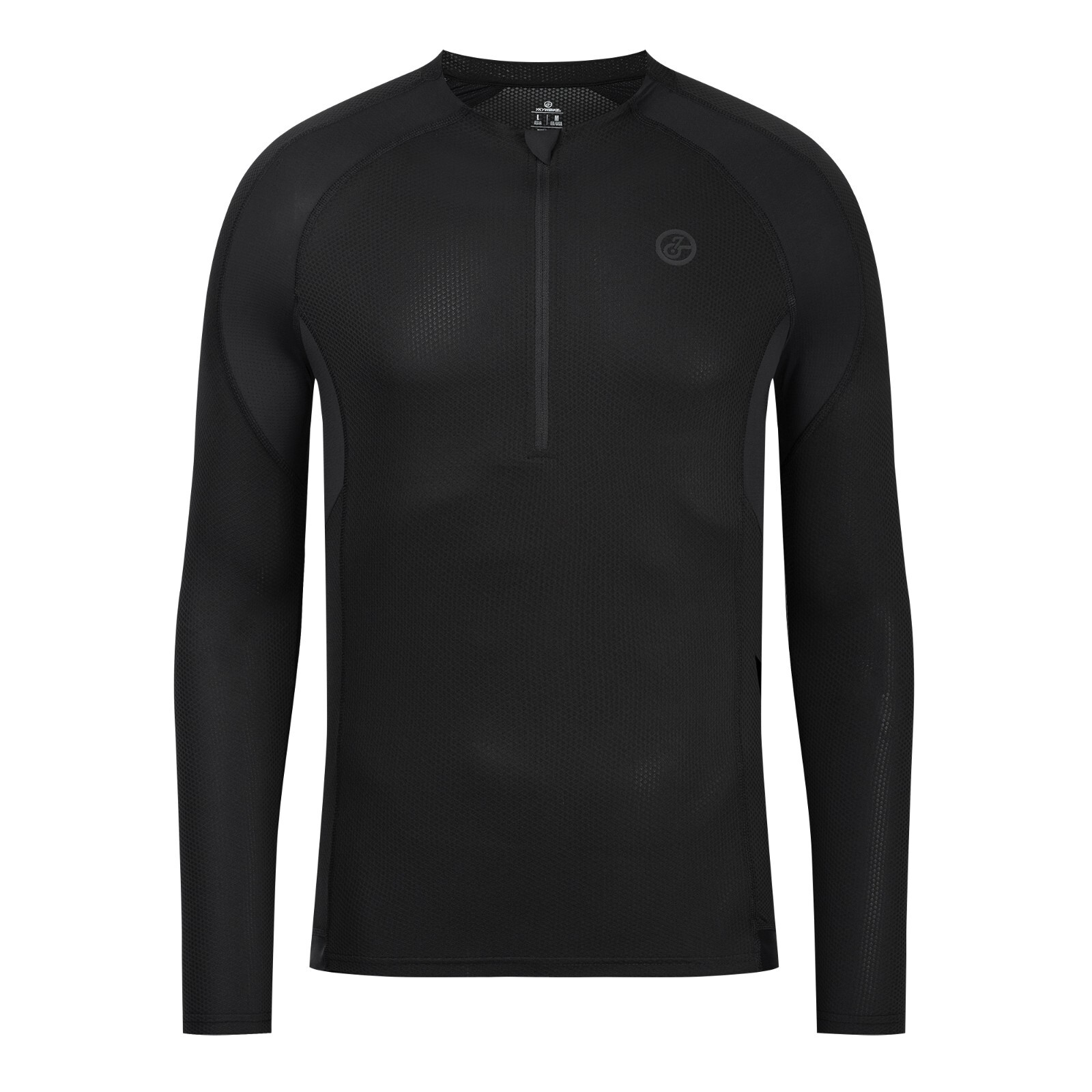Men Casual Cycling Jersey Long Sleeve Half Zip T- Shirts Bike Breathable Tops
