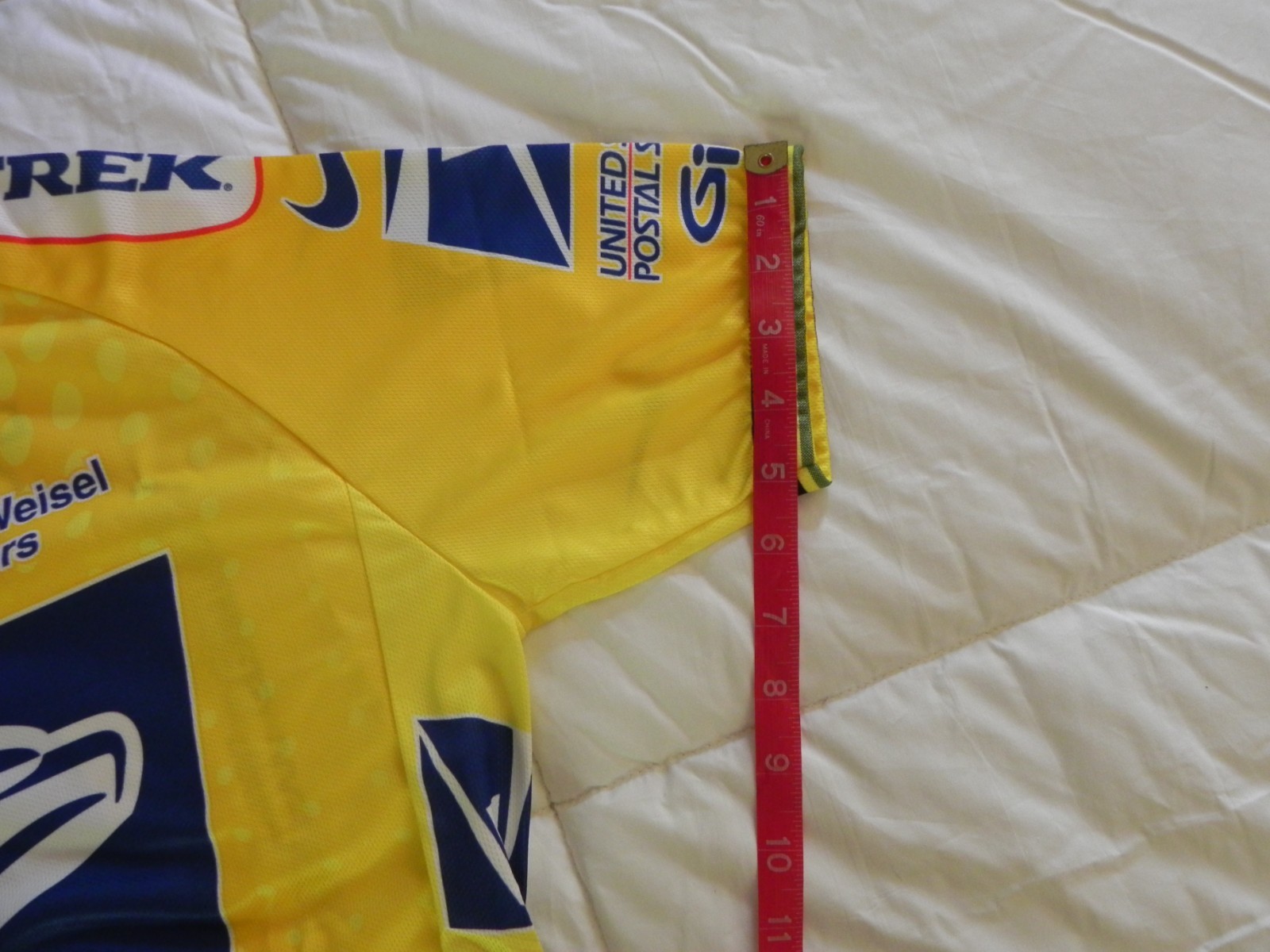 USPS Commemorative cycling jersey,SS Nike dri-fit Yellow Size Small