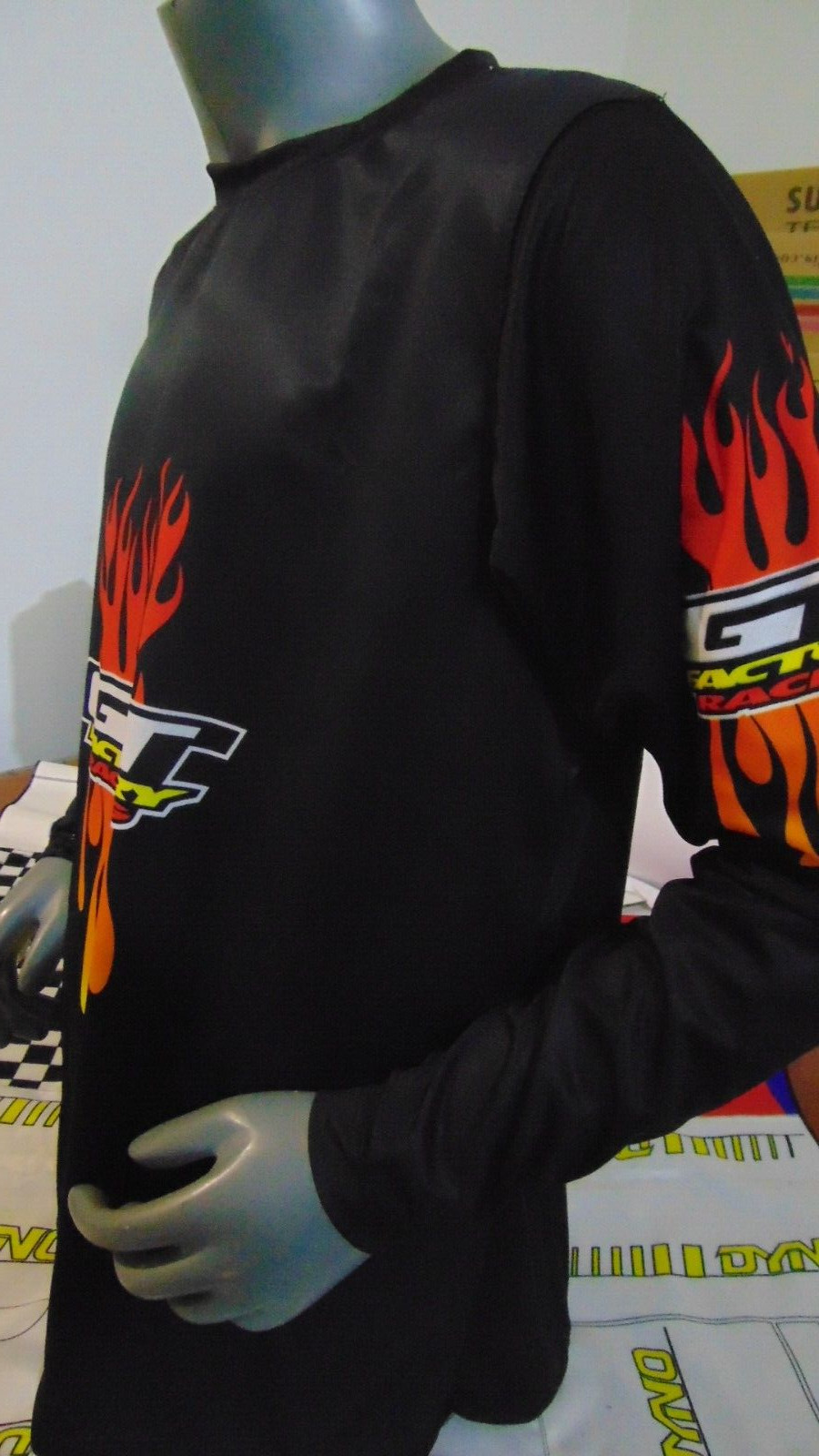 GT MID SCHOOL BIKE JERSEY CLASSIC BMX JERSEY RACE BIKE SHIRT BMX FLAMES L