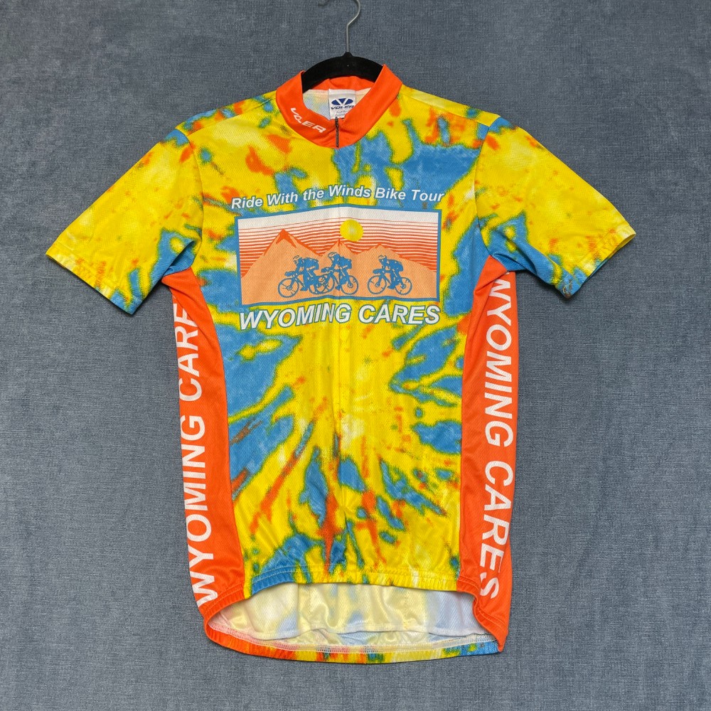 Voler Club Set-In Wyoming Cares Cycling Jersey Mens Small Multicolor Full Zip