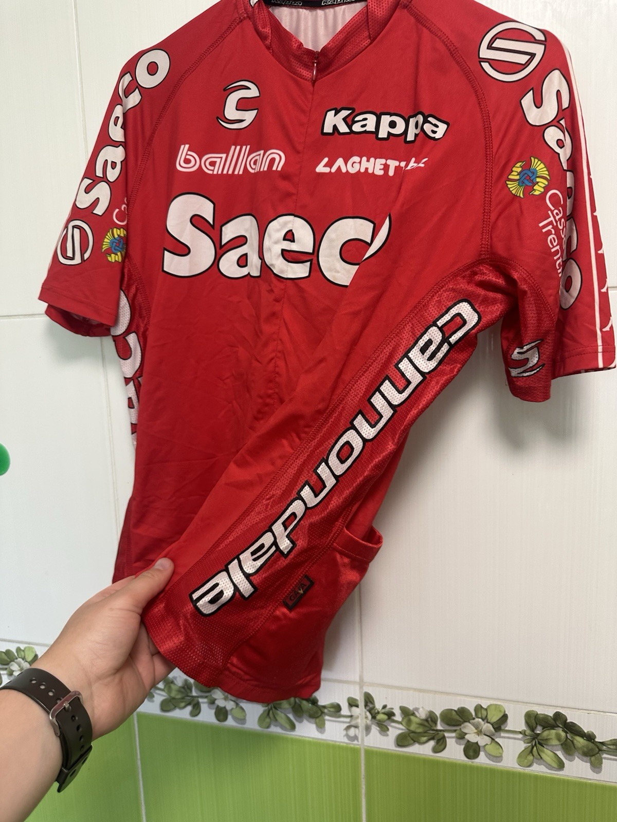 Vintage Saeco Kappa ballan Laghetto Team cycling jersey shirt – size XL