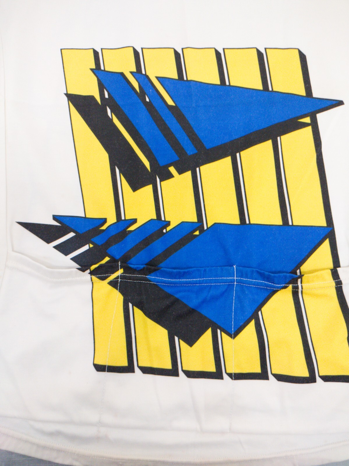 Cycling Jersey. Aussie White yellow blue. Size L