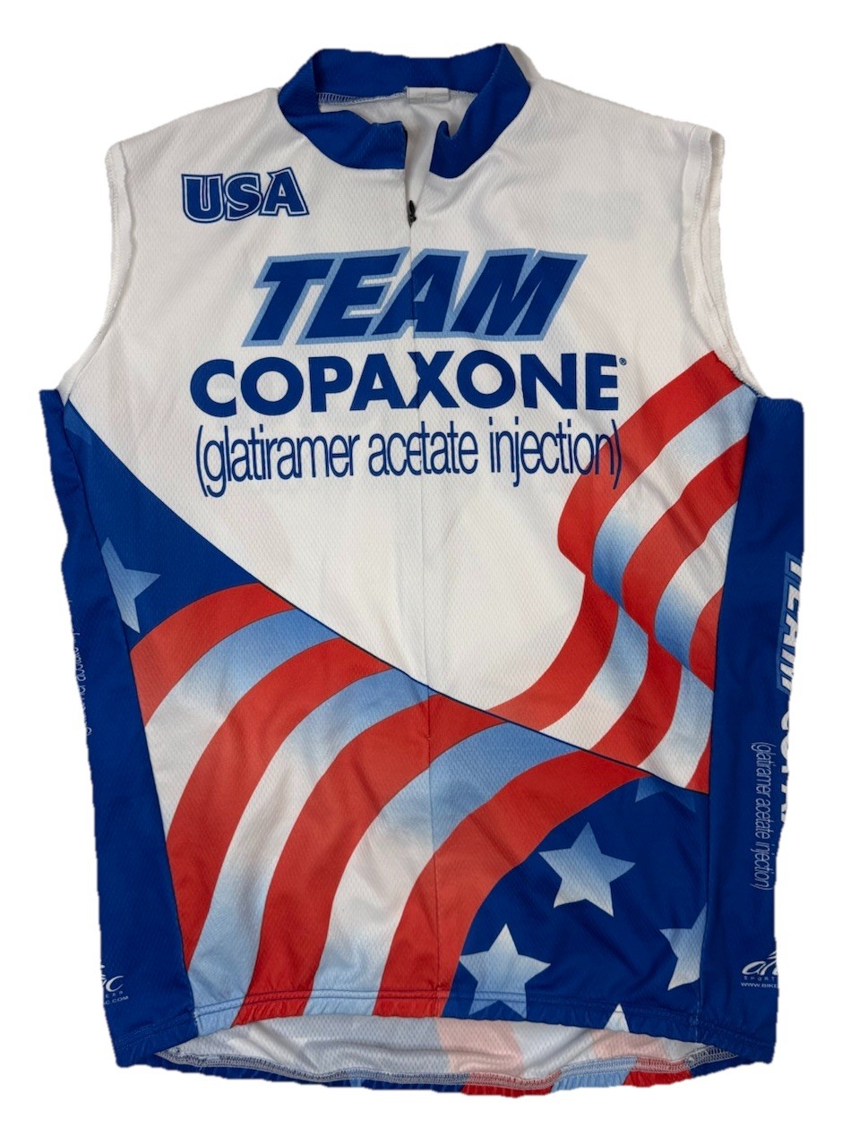 ATAC Sportswear Cycling Jersey Team Copaxone 1/2-Zip Men’s LLARGE White