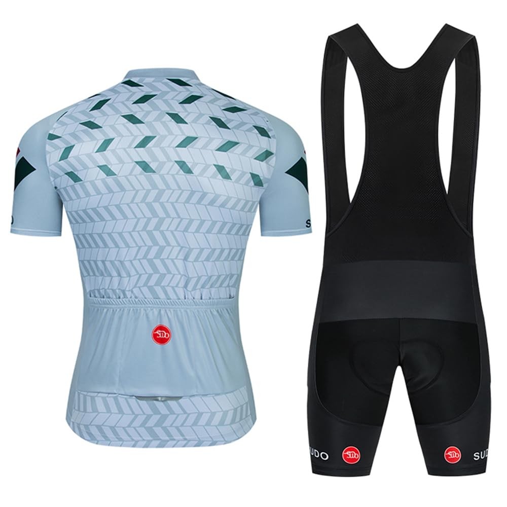 SUDU SUDO Men’s Cycling Jersey Set Road Bike Shirts Short Sleeve Breathable C…