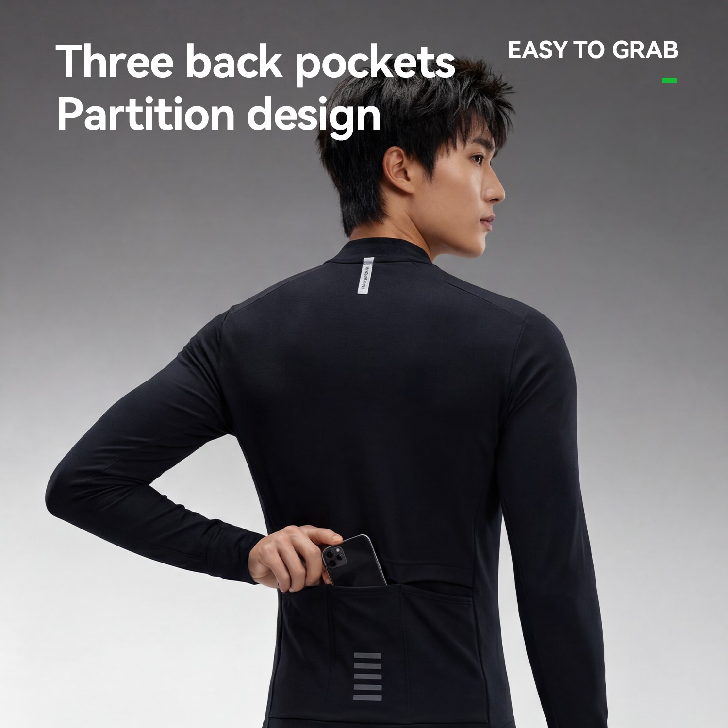 ROCKBROS Men’s Thermal Cycling Jersey LongSleeve Winter Windproof Fleece Jersey