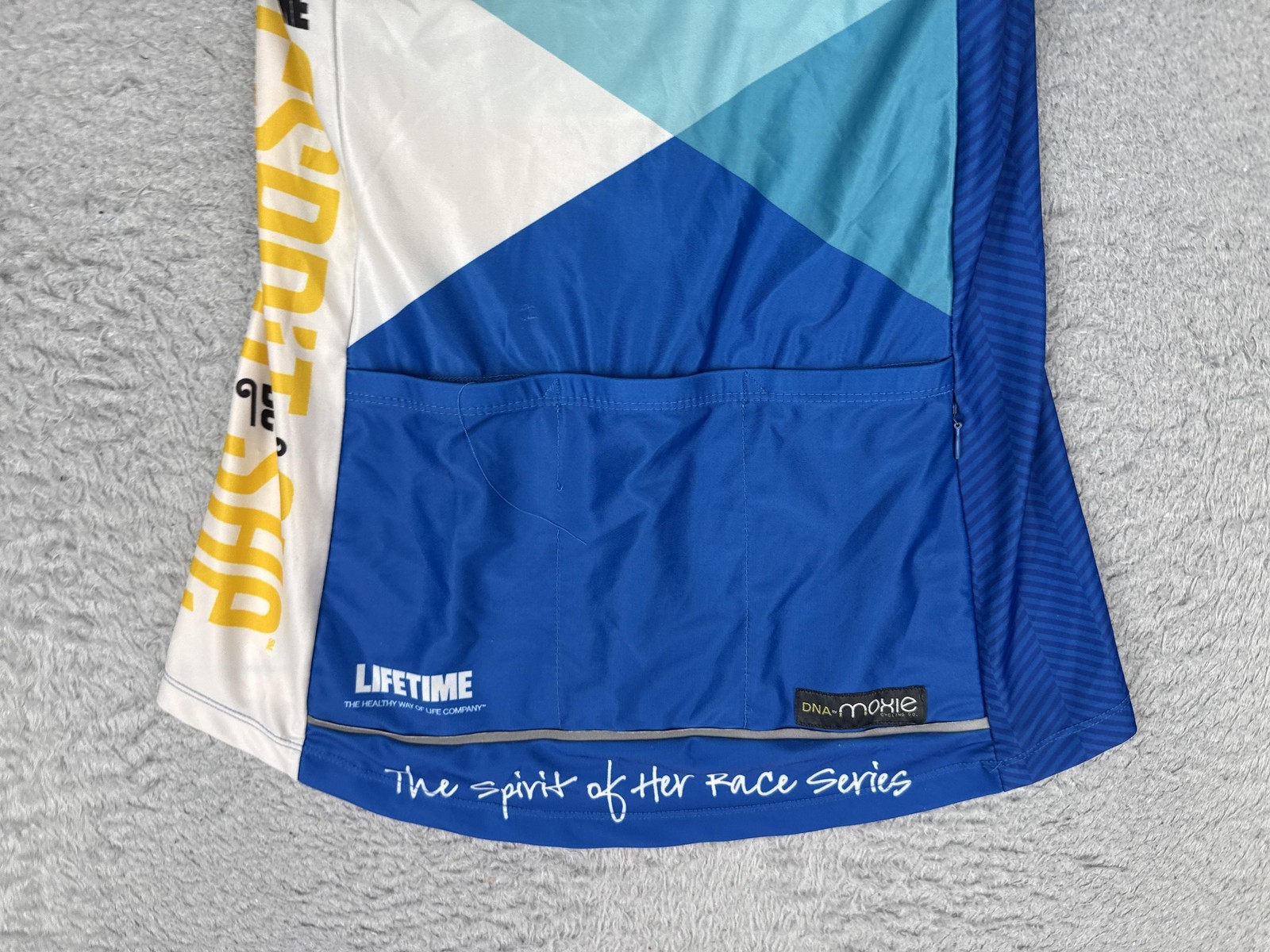 Moxie Cycling Jersey Womens X-Small Blue Tank Esprit De She Pockets Race Bike