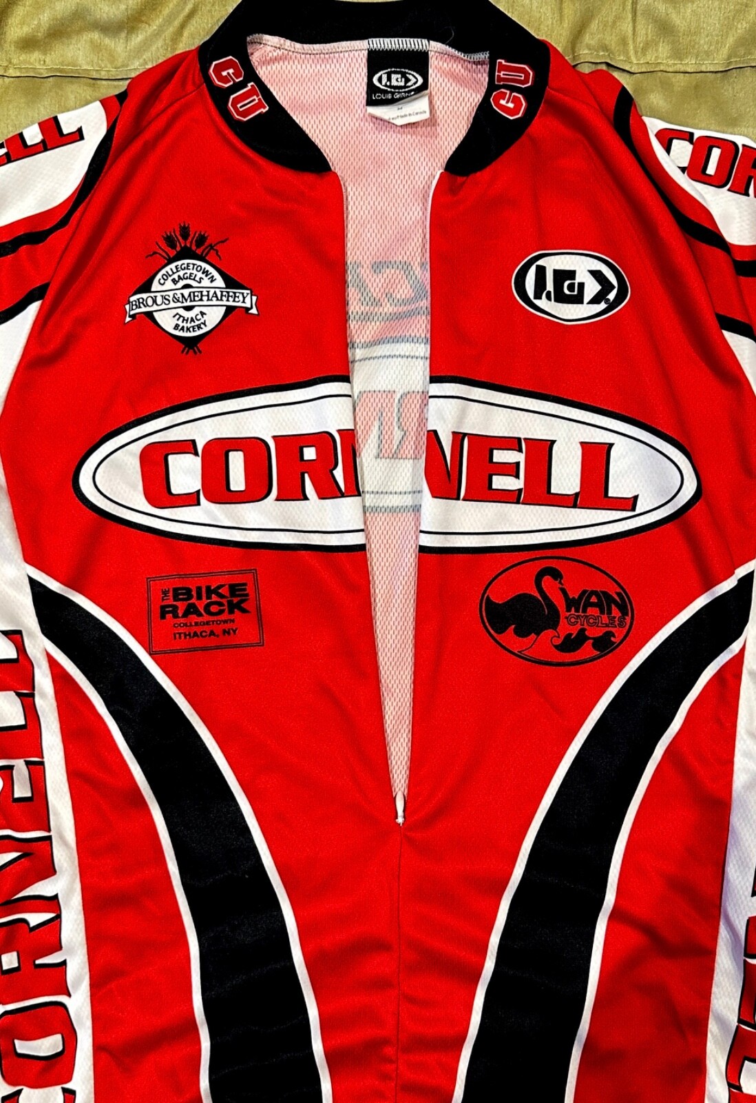Louis Garneau Cornell Cycling Bike Jersey Women’s Medium 100% Polyester 3/4 Zip