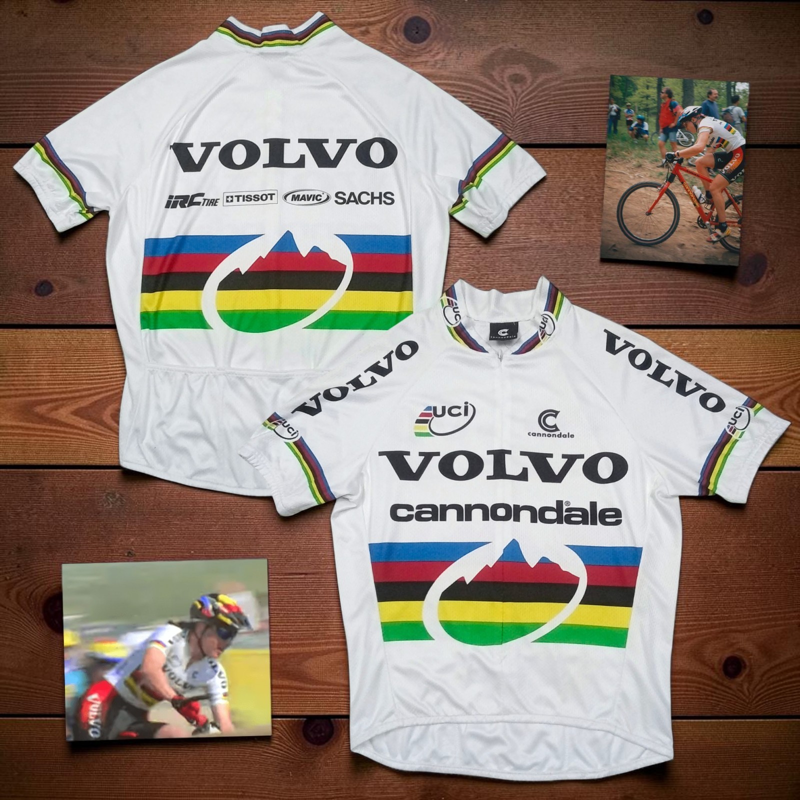 RARE VTG 90s VOLVO Cannondale Alison Sydor MTB XC World Champion Jersey Fits S/M