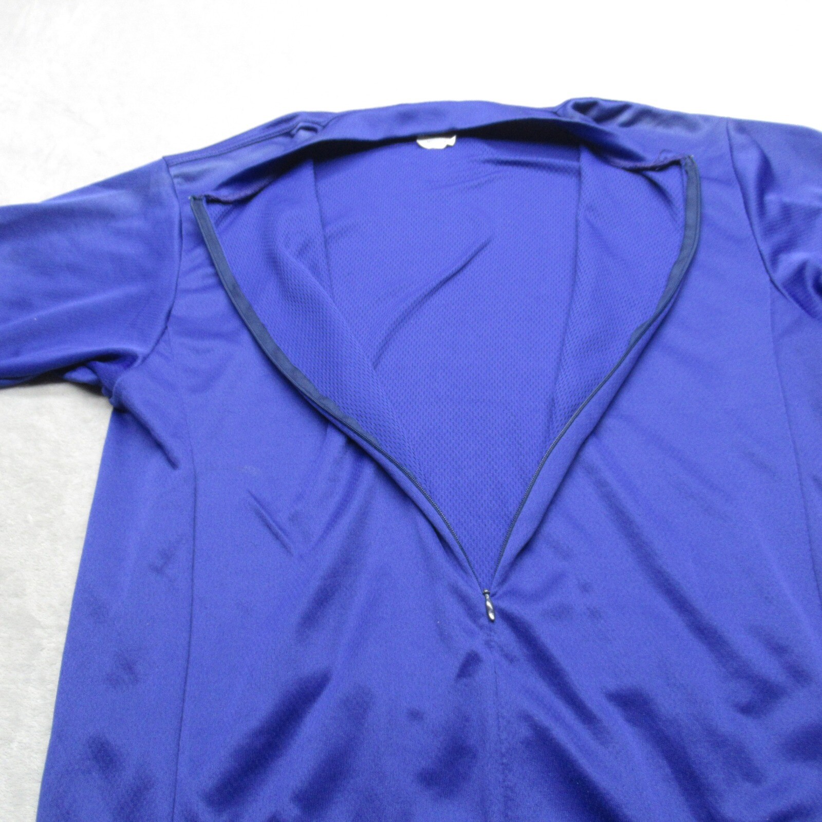 REI Cycling Jersey Unisex Medium Purple Shirt Half Zip Short Sleeve USA Made VTG