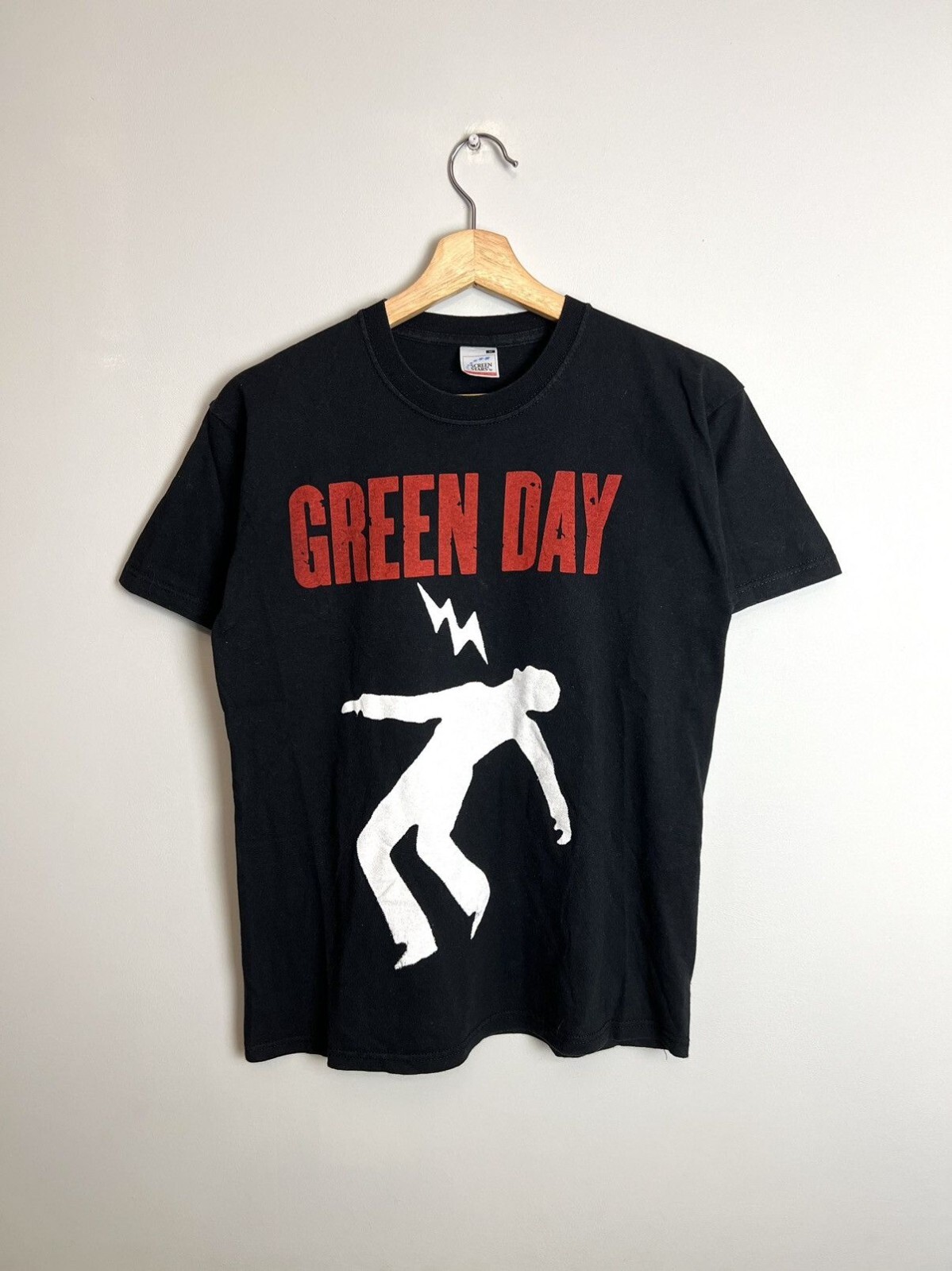 Vintage Early 00s Green Day Warning Punk Band Tshirt Hype S
