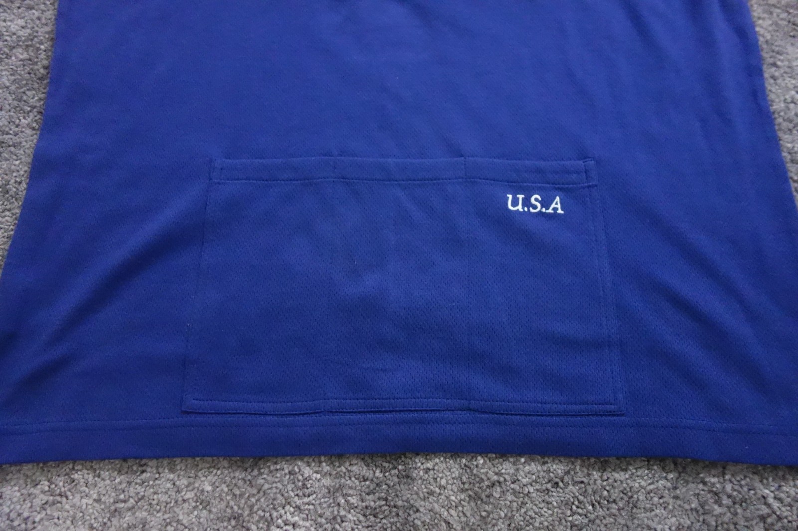 Le Tour de France Cycling Jersey Mens Large American Flag Embroidered Knit