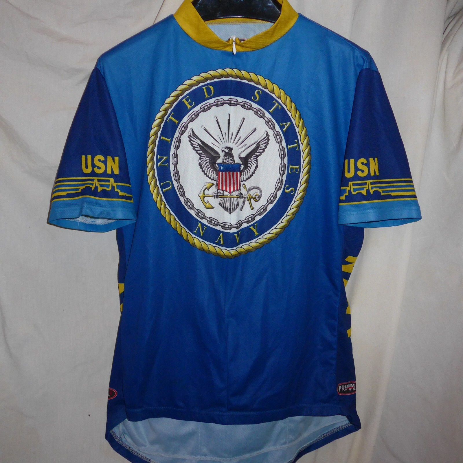 USN Primal Cycling Jersey Shirt Mens United States Navy 3/4 Zip 3 Pockets Sz XXL