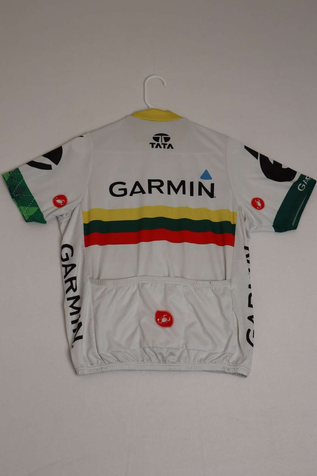 Castelli Men’s Size Large Multi Color Cycling Jersey Full Zip w/ Pockets Flaws