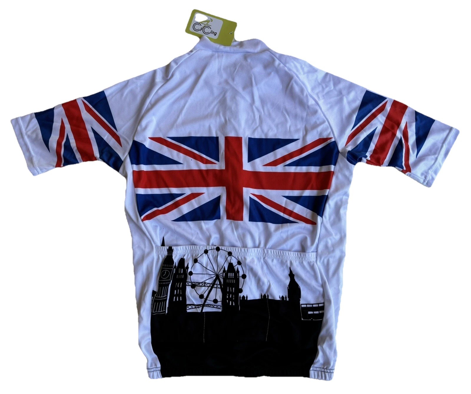 Adult S United Kingdom Great Britain London Cycling Jersey Big Ben Flag England