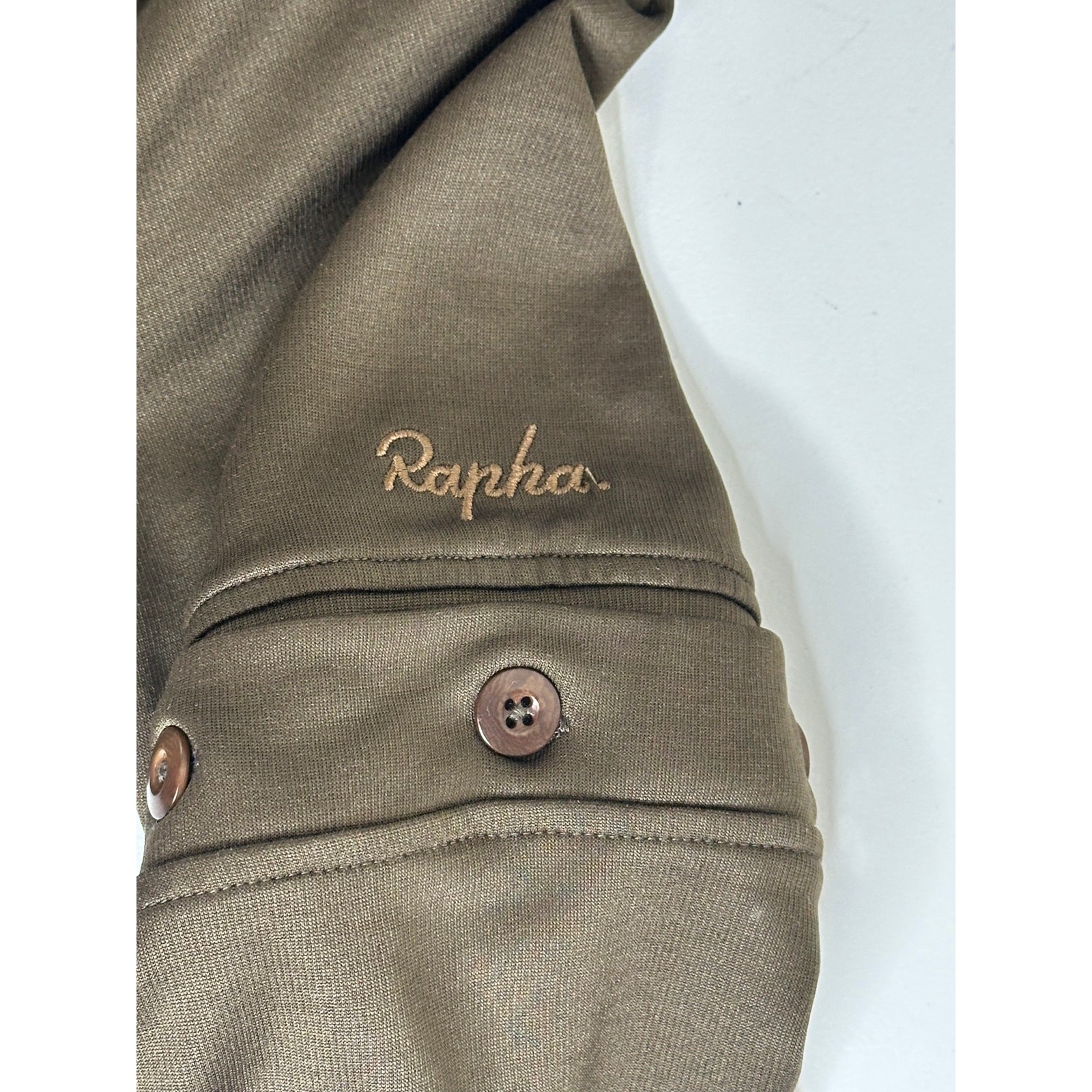 Rapha Peace Race Jersey Mens XL Brown Merino Wool Removable Arm Warmers Cycling