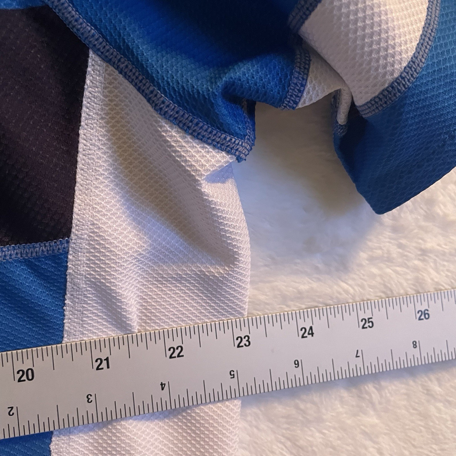Cannondale Men’s Size 3X Blue Striped Cycling Jersey Pockets 3/4 Zip