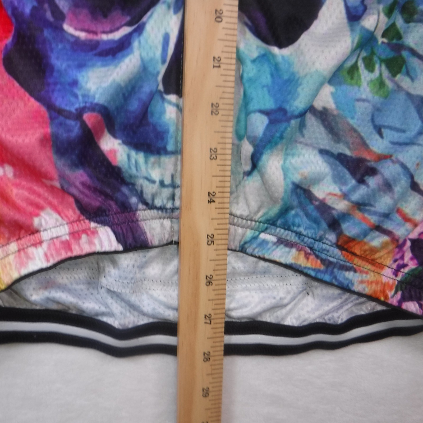 Coolmax Floral Skull Cycling Jersey Short Sleeve Full Zip 3XL Multi Color