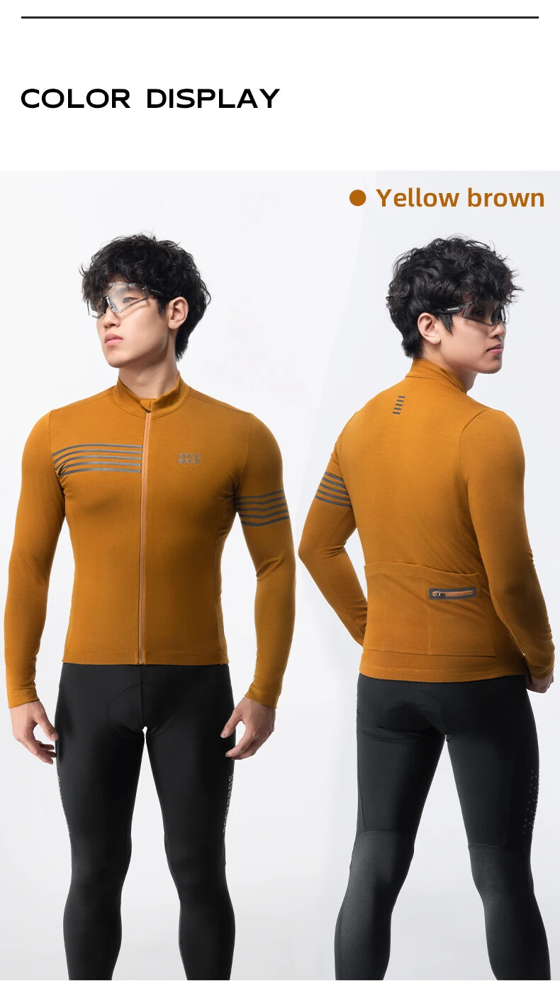 ROCKBROS Men’s Winter Cycling Jersey Thermal Top Long Sleeves Bicycle Clothing