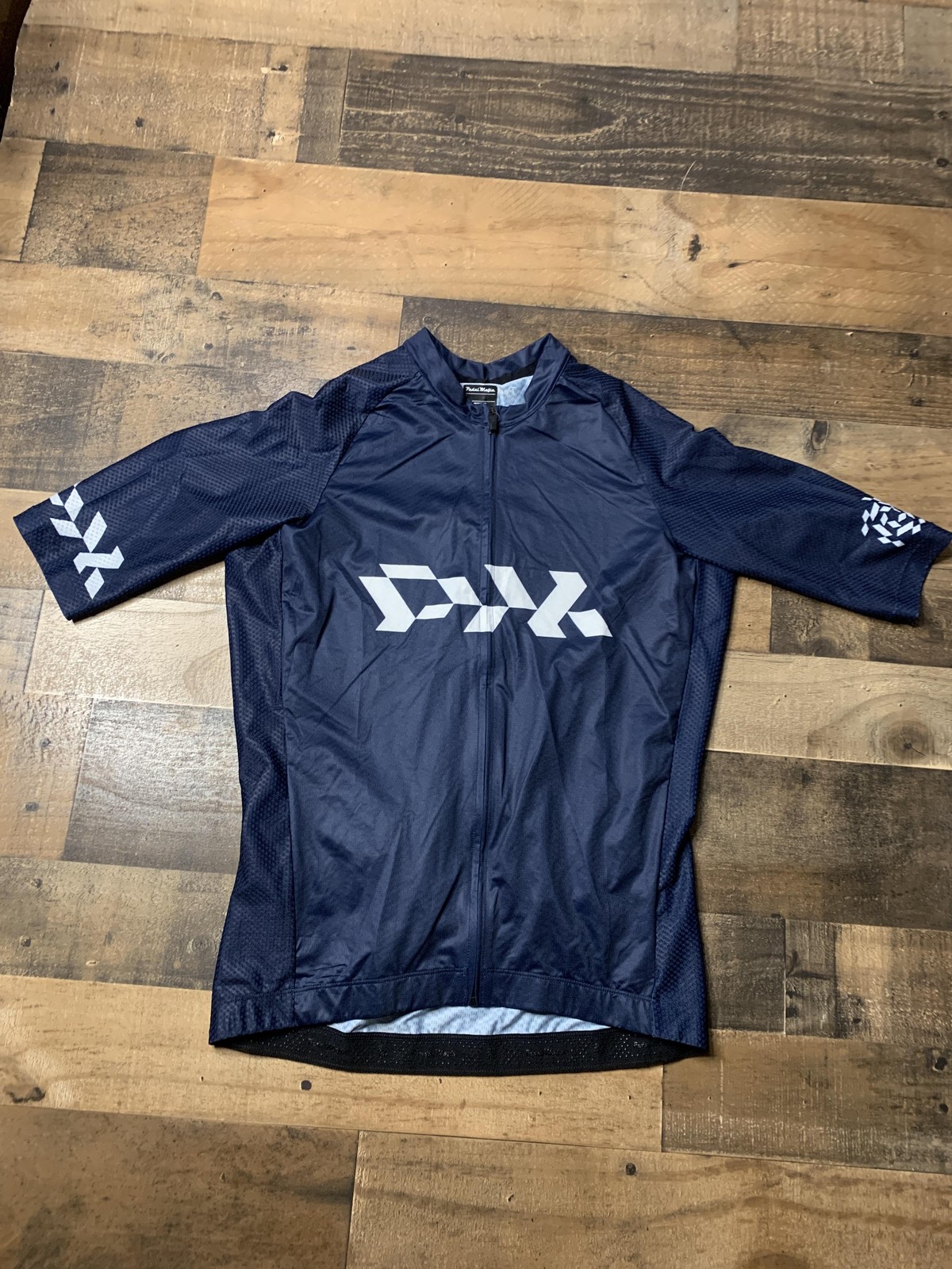 Pedal Mafia Cycling Jersey Mens Large Blue Navy Core Full Zip Pockets Bike Top
