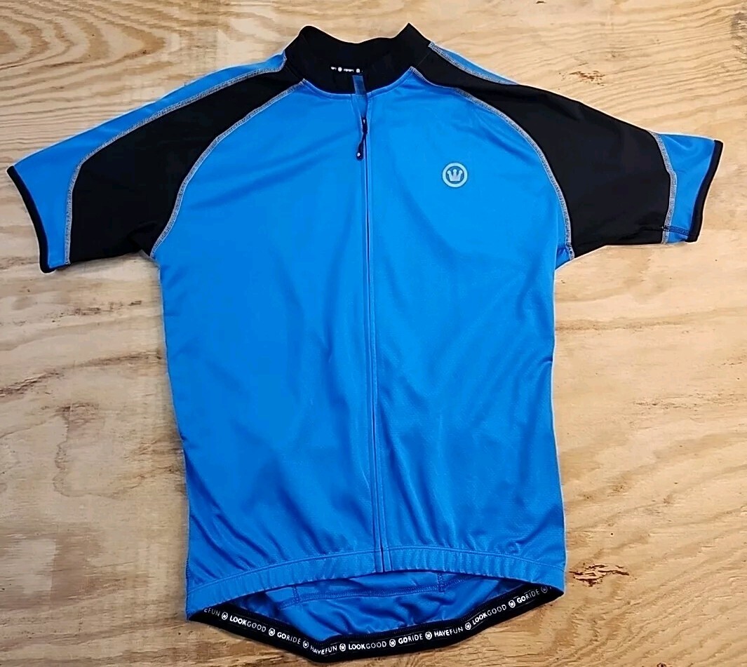 Canari 1/4 Zip Cycling Jersey Shirt Bicycle Blue Sporting Race Mens Large