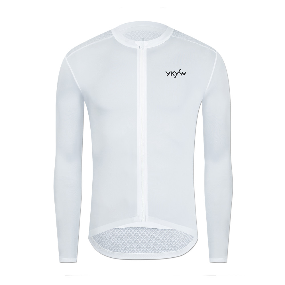 YKYWBIKE Men Cycling Jersey Long Sleeve Pro Road Bike Shirt Breathable Tops YKK