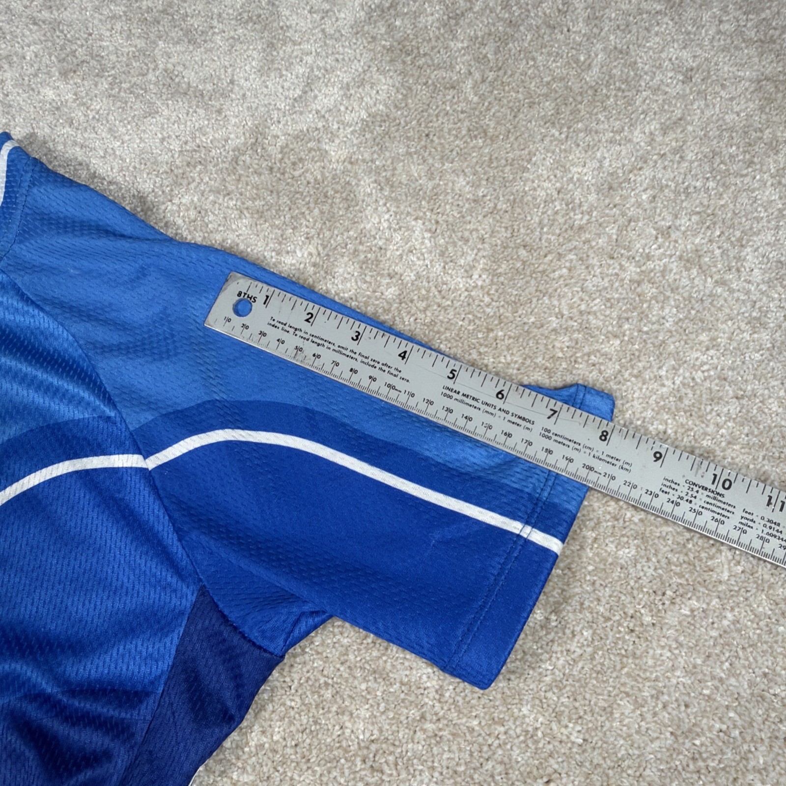 Cannondale 3/4 Zip Cycling Riding Jersey Mens Large Blue Short Sleeve Logo