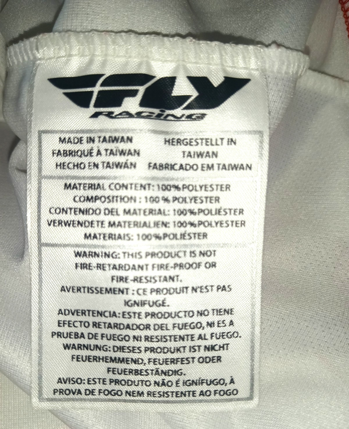 Fly Racing Ripa Convert Jersey Mens XL Biking Cycling BMX Black White Red