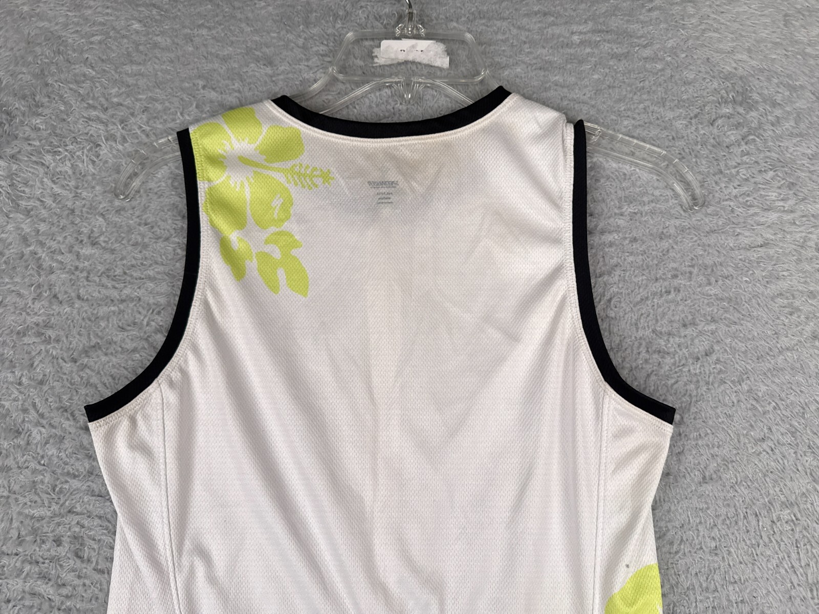 Specialized Cycling Jersey Womens Medium White Green Tank 1/2 Zip Polyester