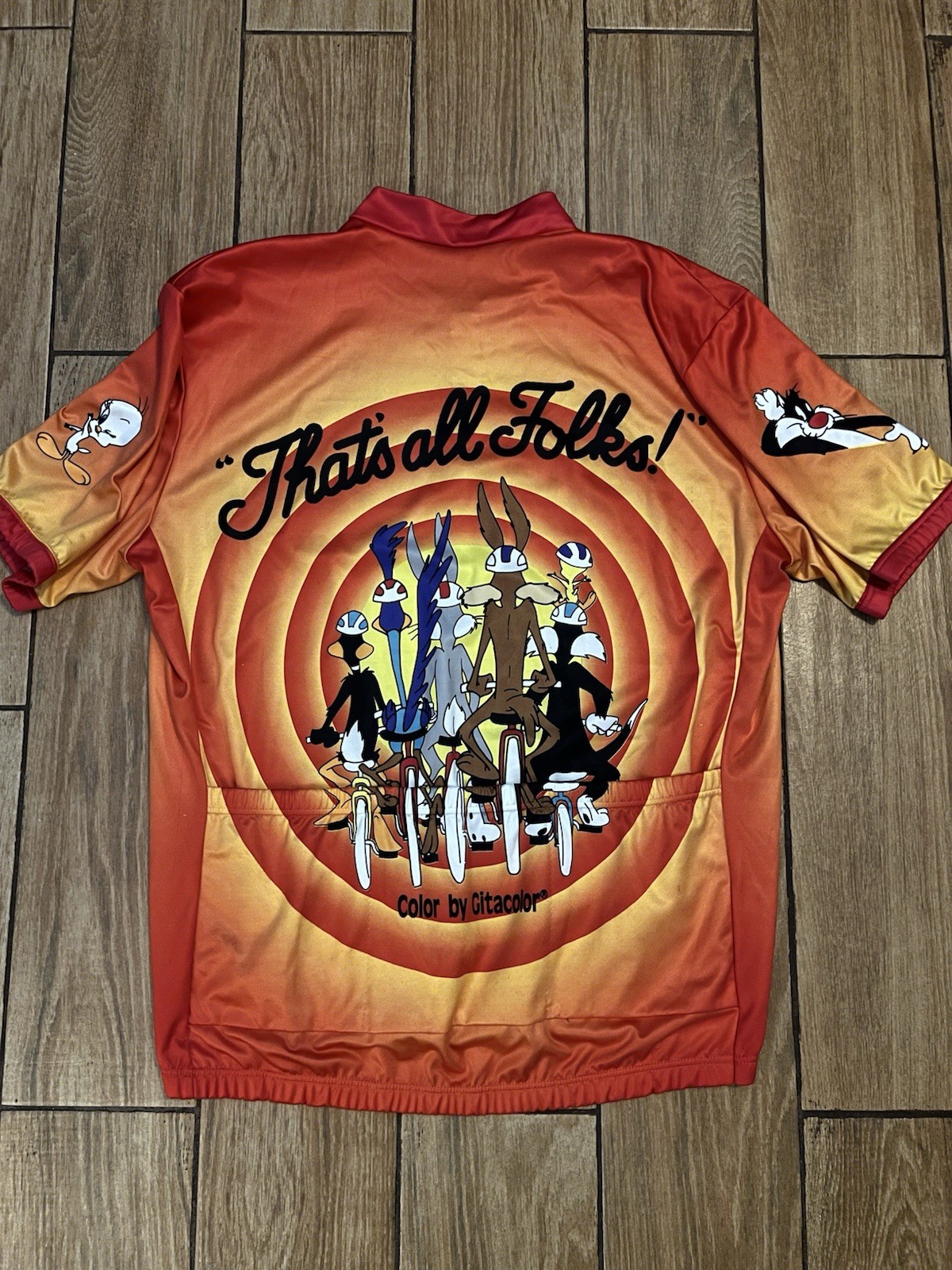 Vintage 1993 Giordana Looney Tunes Cycling Jersey Italy 90s Bugs Bunny XXXL