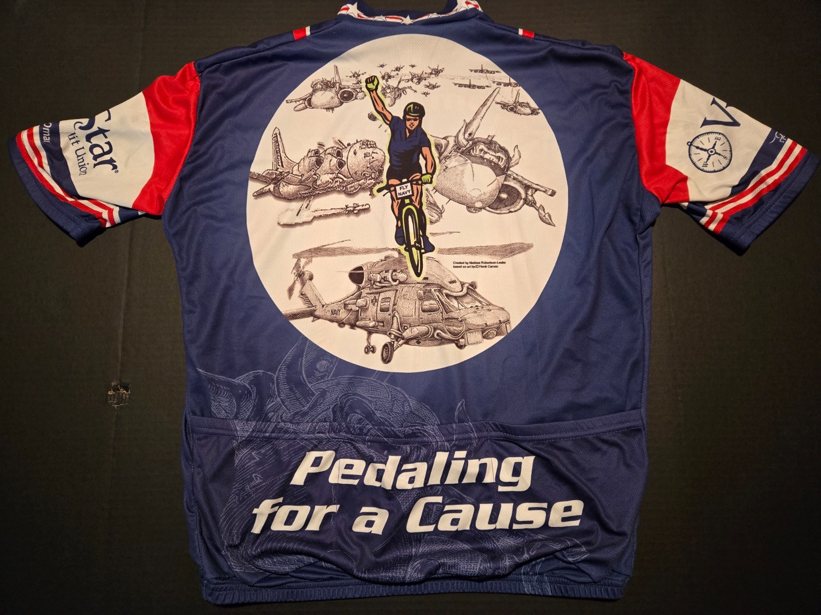 Team Navy Jax Cycling Jersey Men’s XL, Vomax Race Fit Full Zip- 3 Pocket-Clean!
