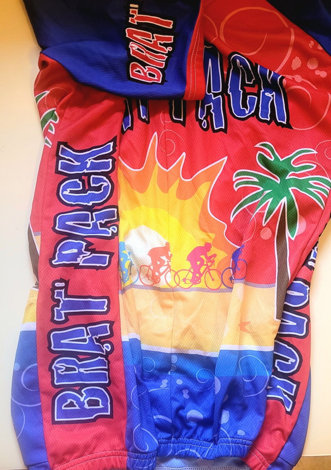 Jek Sports Brat Pack Walmart MS Cycling Jersey XL 3/4 Zip Pockets Free Shipping