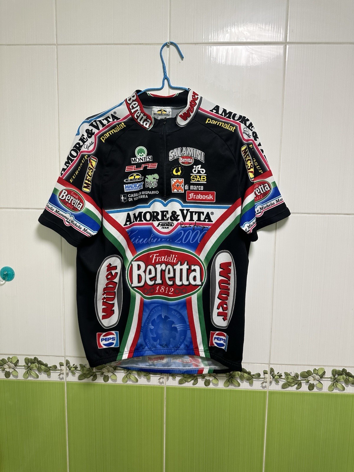 Rare Amore & Vita Beretta 2001 Giessegi cycling jersey size XL 6