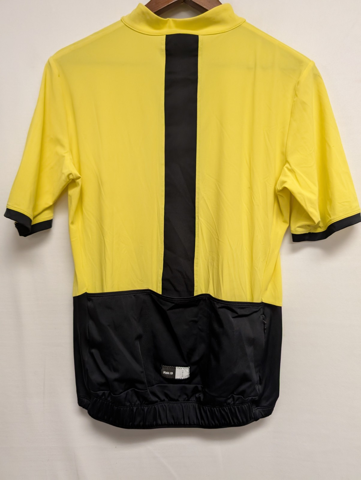 Pedal Ed Heiko Jersey Mens L Yellow Cycling Shirt Full Zip Lightweight Pockets