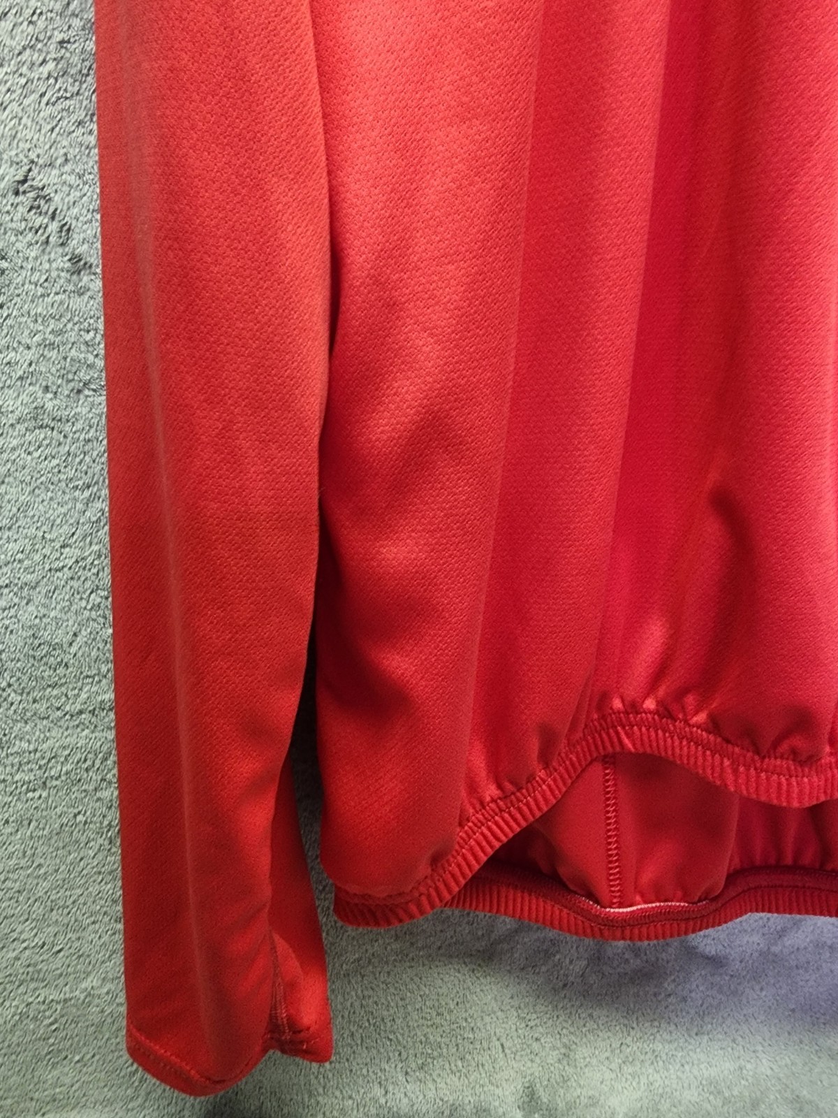 Canari Cycling Jersey Mens XL Red And Black Long Sleeve Quarter Zip Rear Pocket