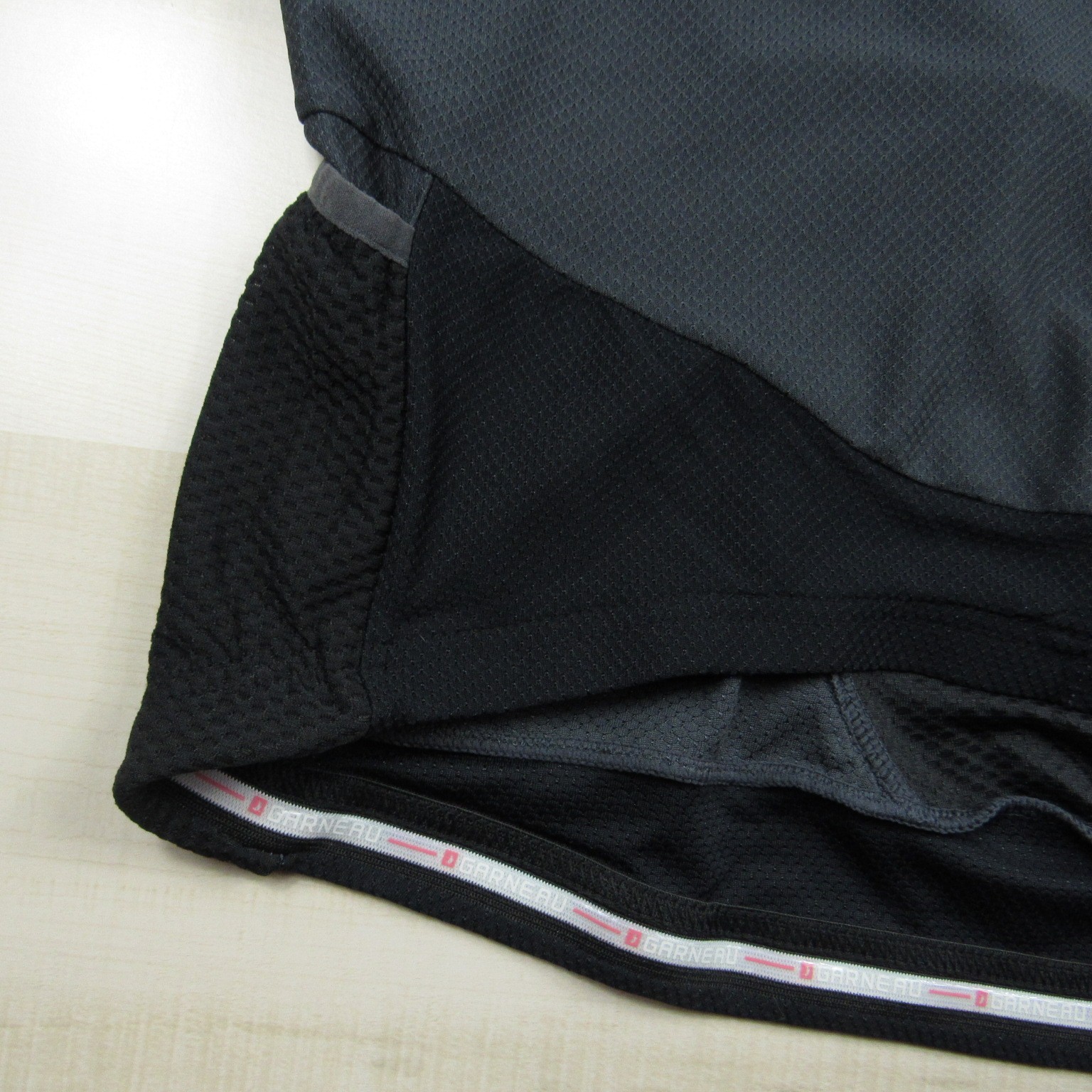 Louis Garneu Cycling Jersey Mens Medium Gray Black Shirt Top Zip Bicycle