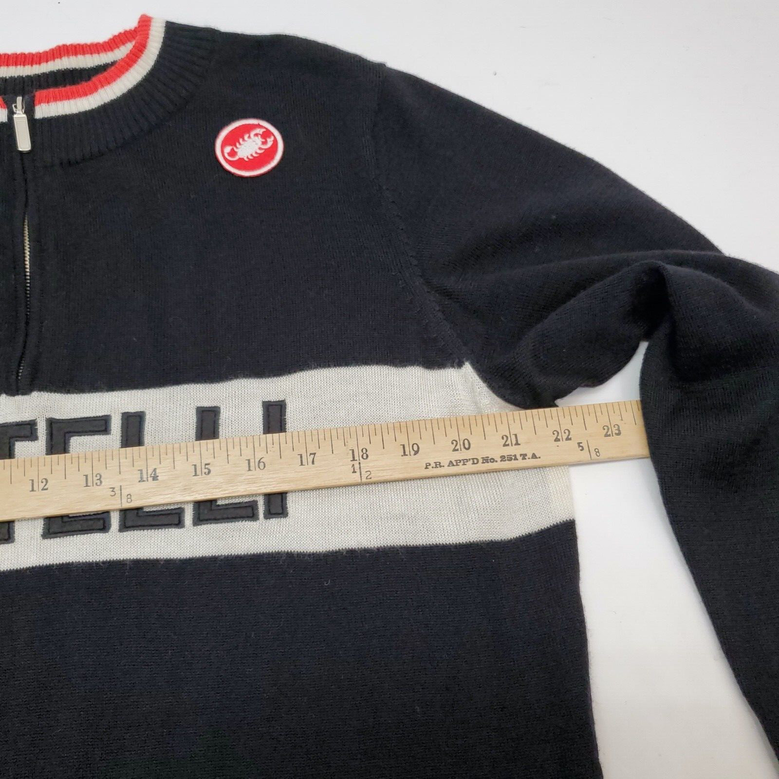 Castelli Wool Blend 1/4 Zip Bicycle Jersey Made in China 2XL