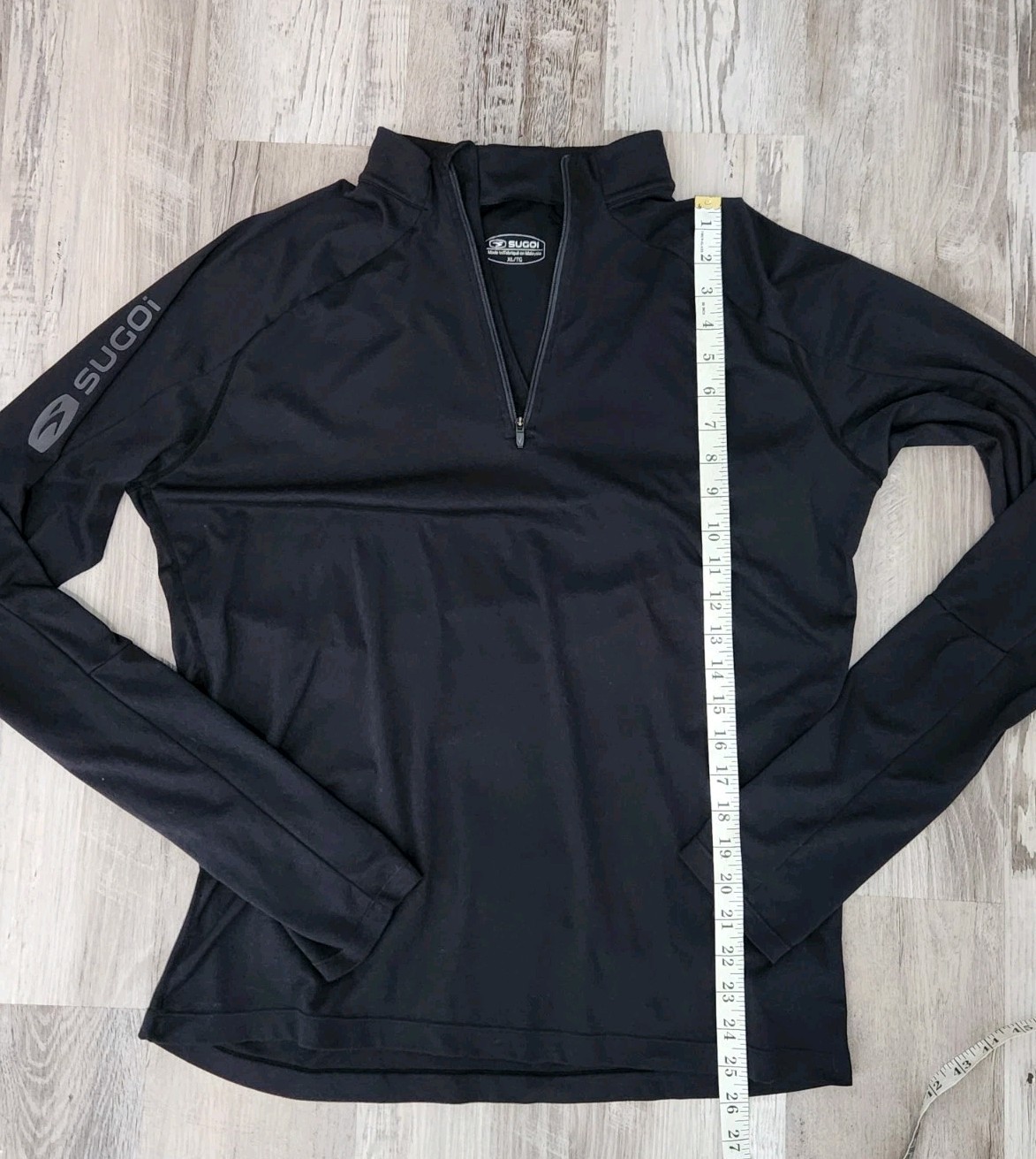 Sugoi Pullover Carbon 1/4 Zip Neck Shirt Cycling Black Extra Large Xl