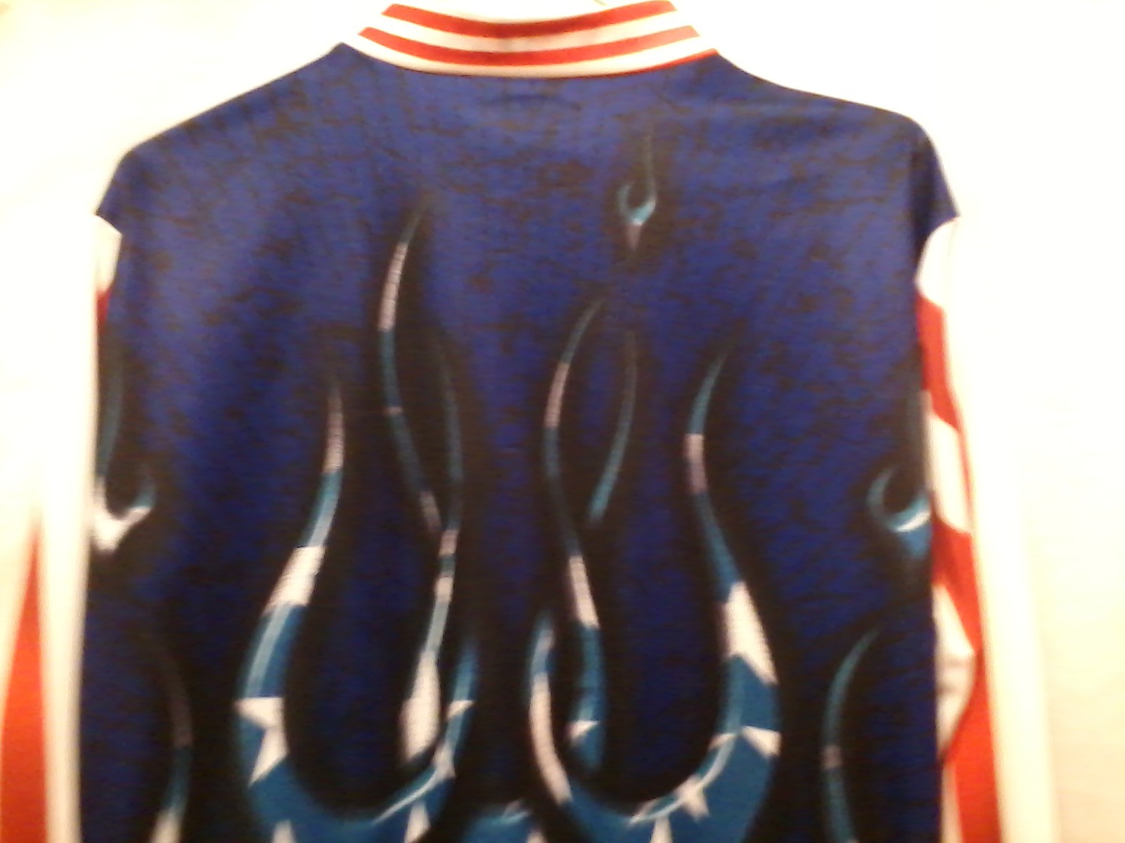 Primal Wear Flame Out USA Flag Biking Cycling Jersey Jacket Light Weight Large