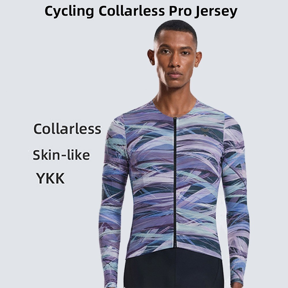 YKYW Summer Cycling Jersey Soft Light Breathable MTB Maillot long Sleeve Shirt