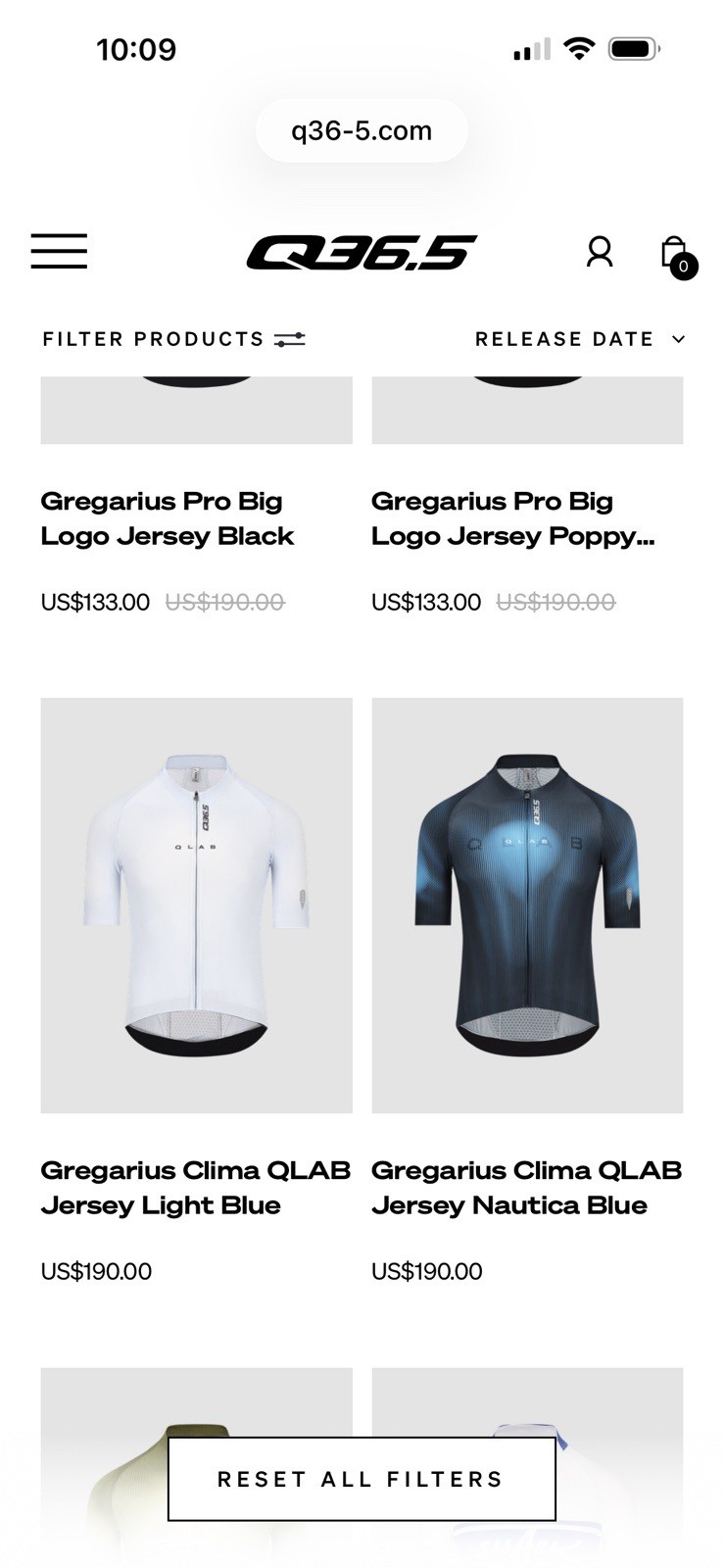 Q36.5 Gregarious Clima QLAB Cycling Jersey Men’s XXL Nautical Blue
