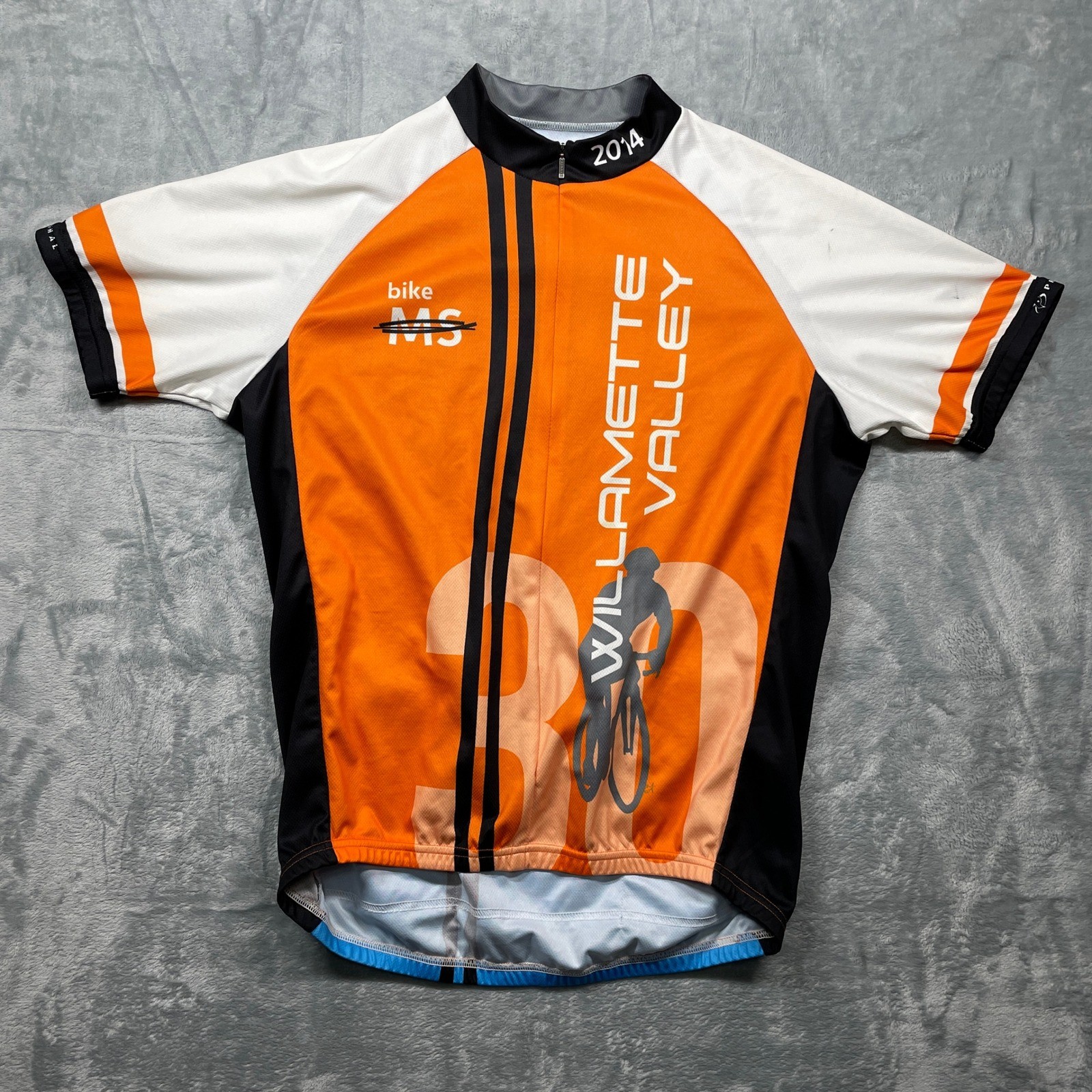 Primal Bike MS Willamette Valley 2014 Cycling Jersey Men’s Large Orange Black