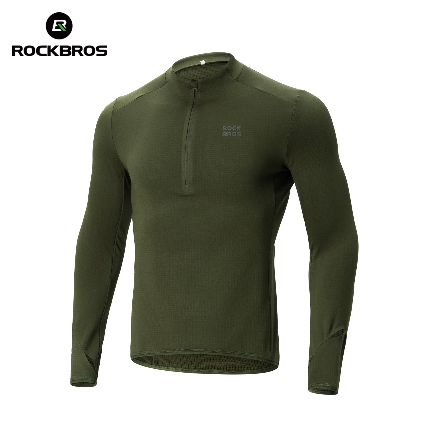 ROCKBROS Spring Autumn Cycling Jersey Windproof Fleece Long Sleeve Bike Shirt