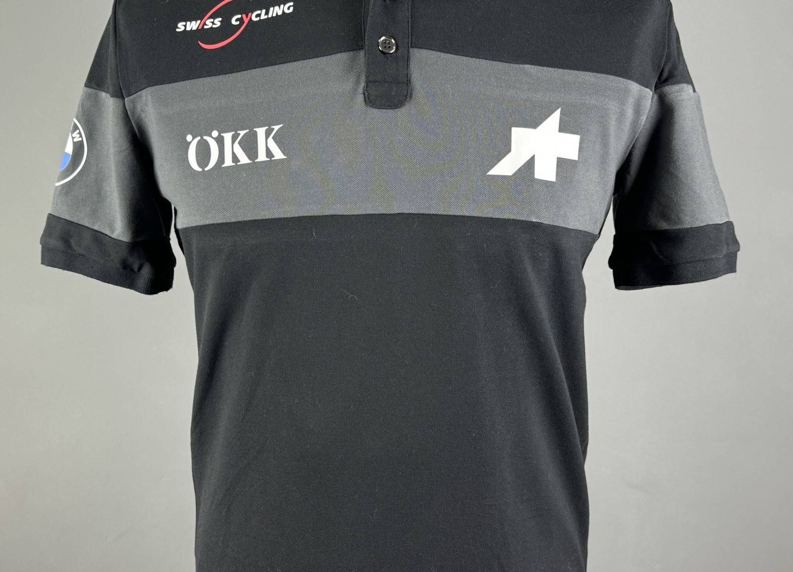 ASSOS SIGNATURE OKK Team BMW Short Sleeve Swiss Cycling Polo Shirt Size S