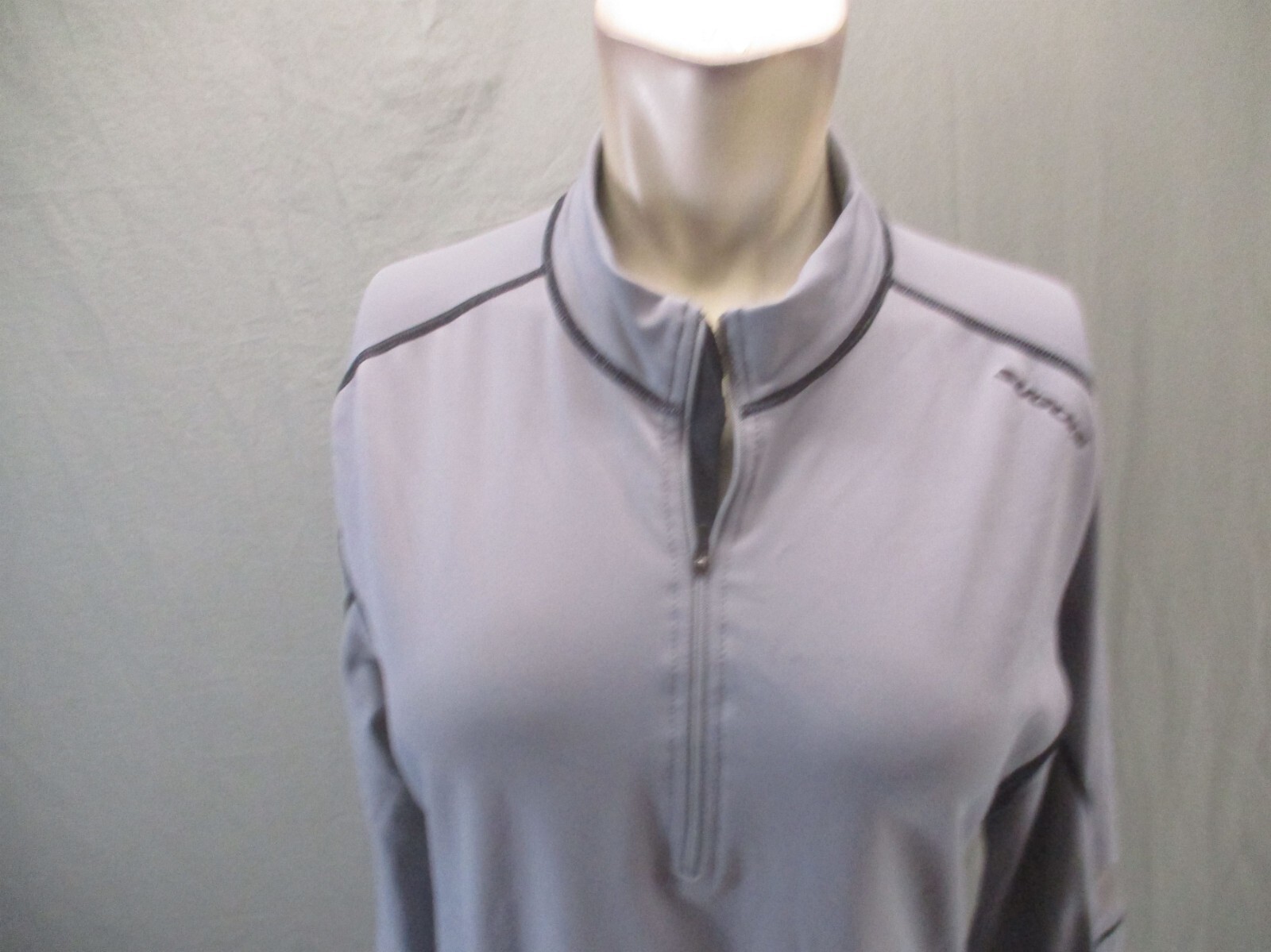 Sugoi Size L Womens High Neck 1/2 Zip Back Pocket Long Sleeve Cycling Jersey 204