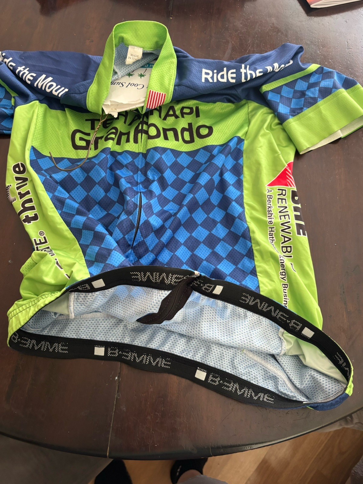 Royal Racing Vintage Cycling Jersey Green Black Blue Full Zip Gran Fondo 2017