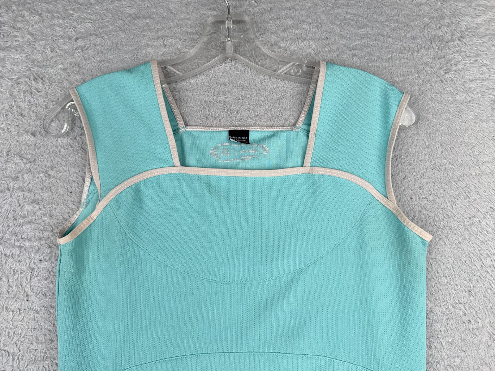 Oakley Cycling Jersey Women Small Teal White Tank Sleeveless Rear Pockets Poly