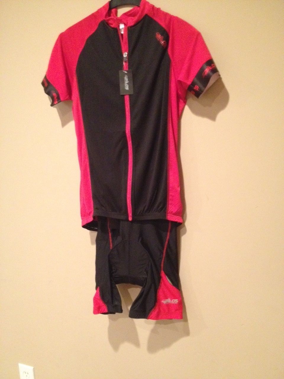 Mens Cycling Jersey & Bib Short, Dry Wicking Polyester, Full Zipper, Race Fit