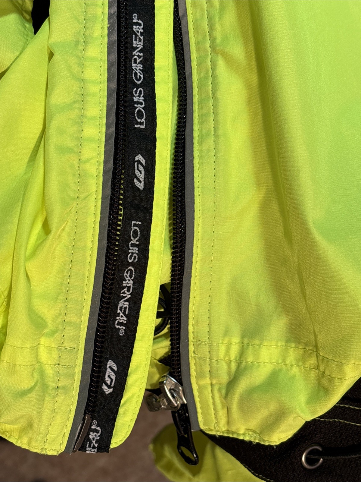 Cycling Jacket Vest LG Louis Garneau Convertible Cabriolet Hi-Vis M